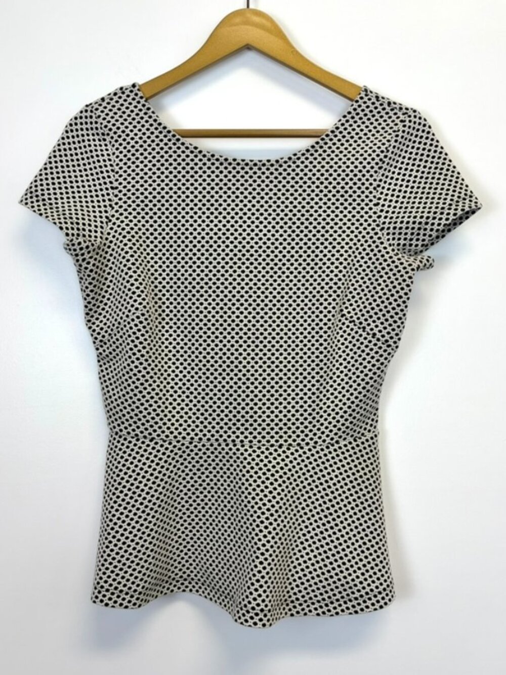 Banana Republic Black and White Peplum Top